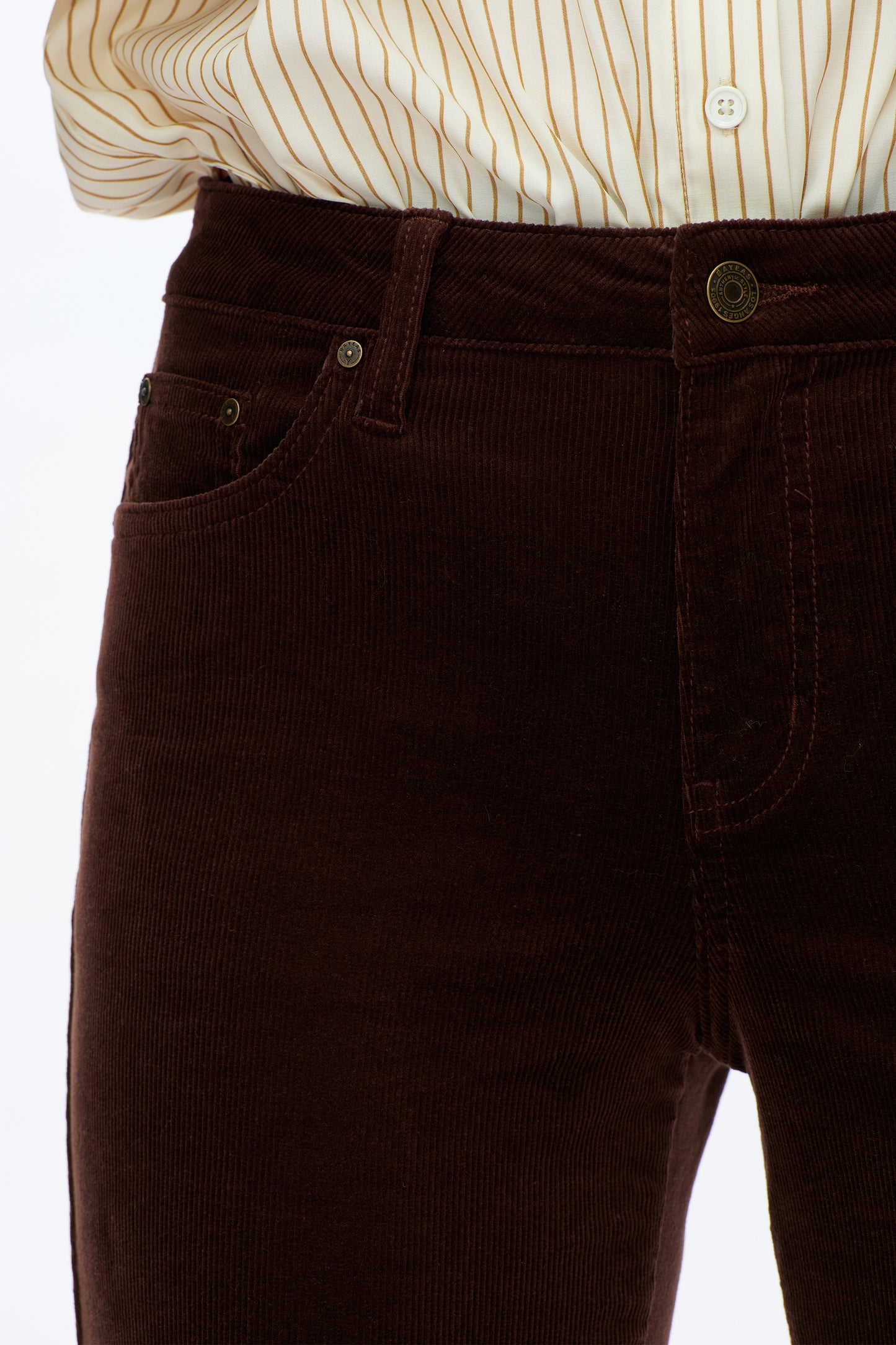 MID RISE CORDUROY FLARED