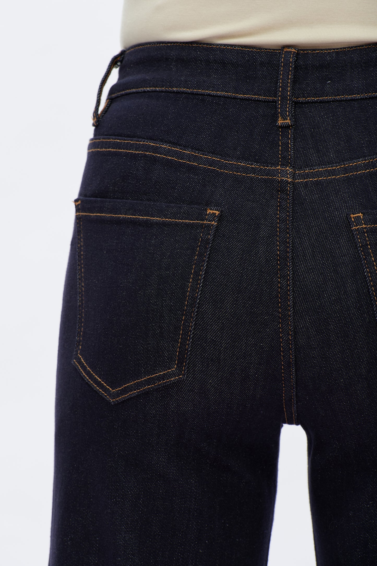 HIGH RISE WIDE LEG ROLLED