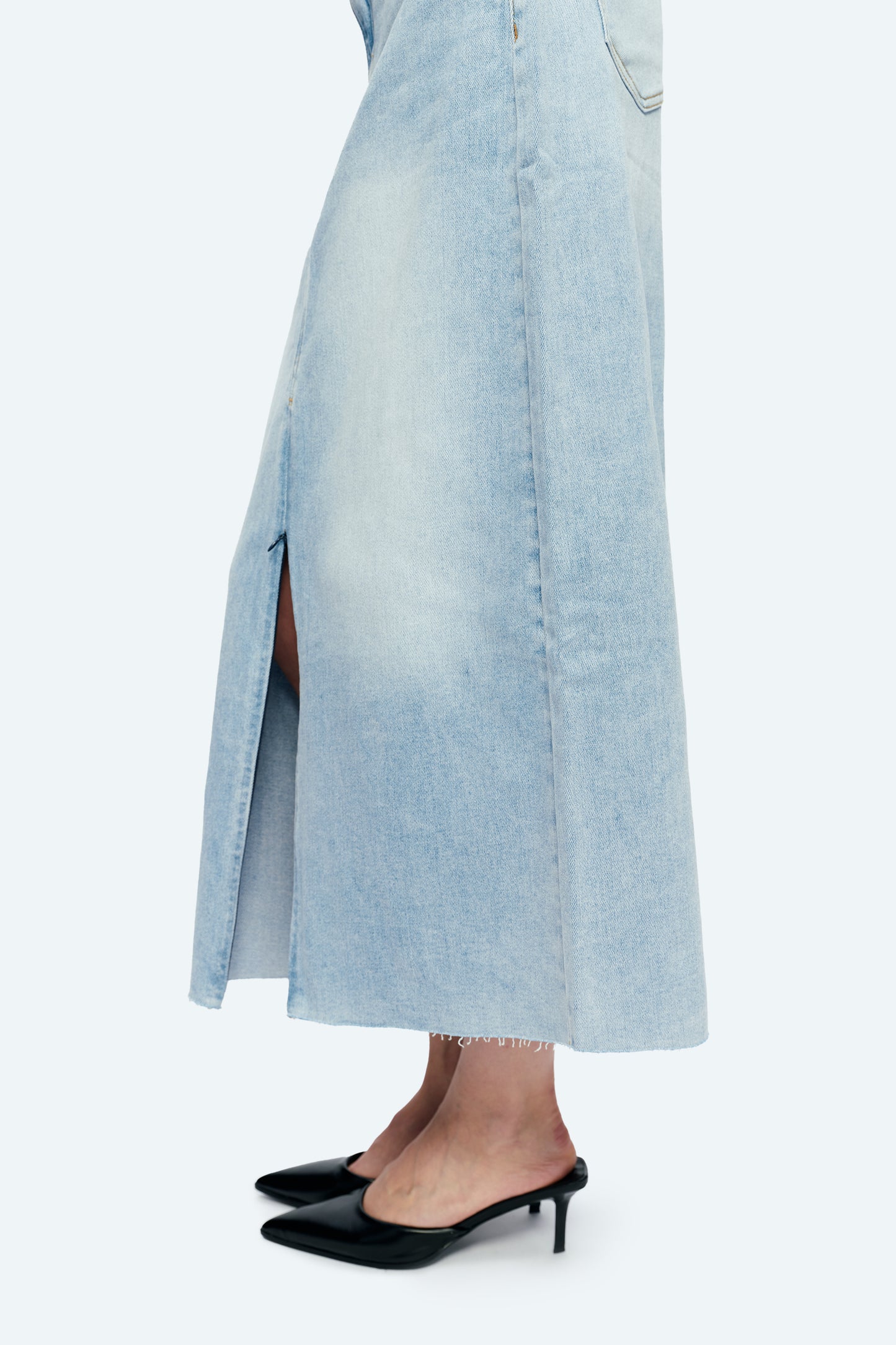 MID RISE MIDI SKIRT