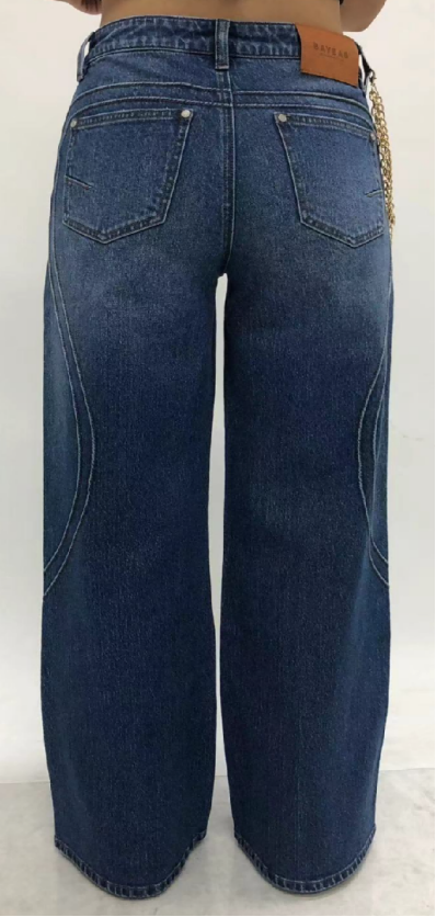 NEW YORK HIGH RISE FLARED WIDE LEG FULL JEANS BYW8428