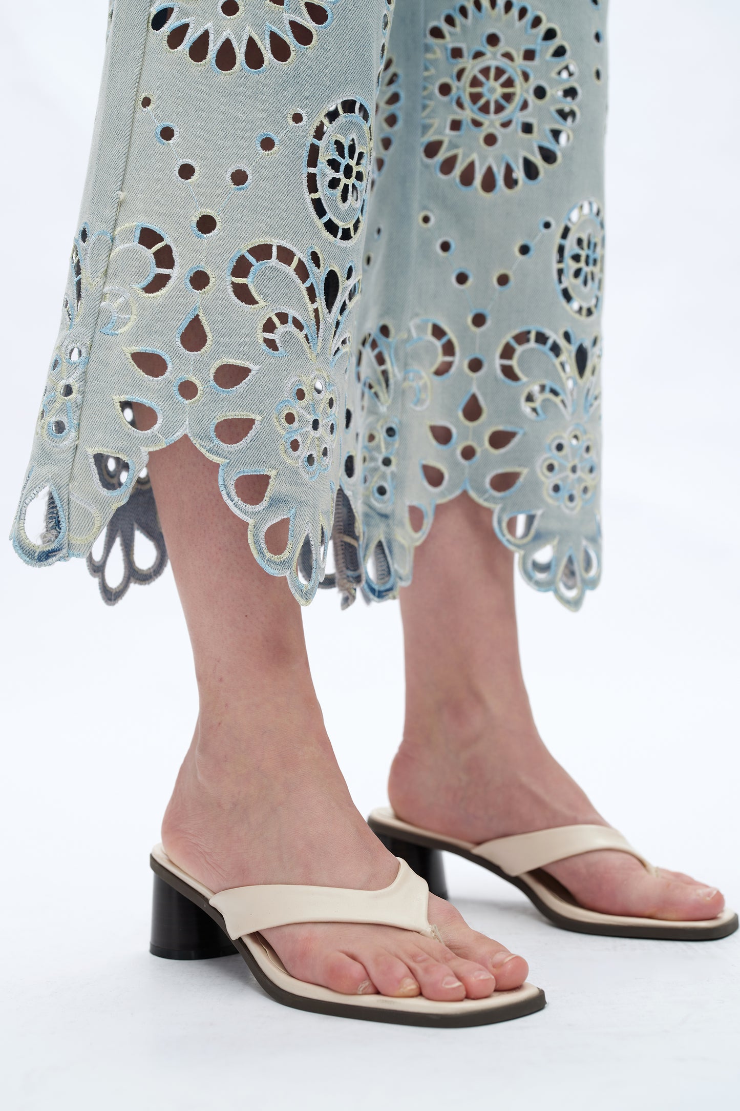 HIGH RISE LACE WIDE LEG