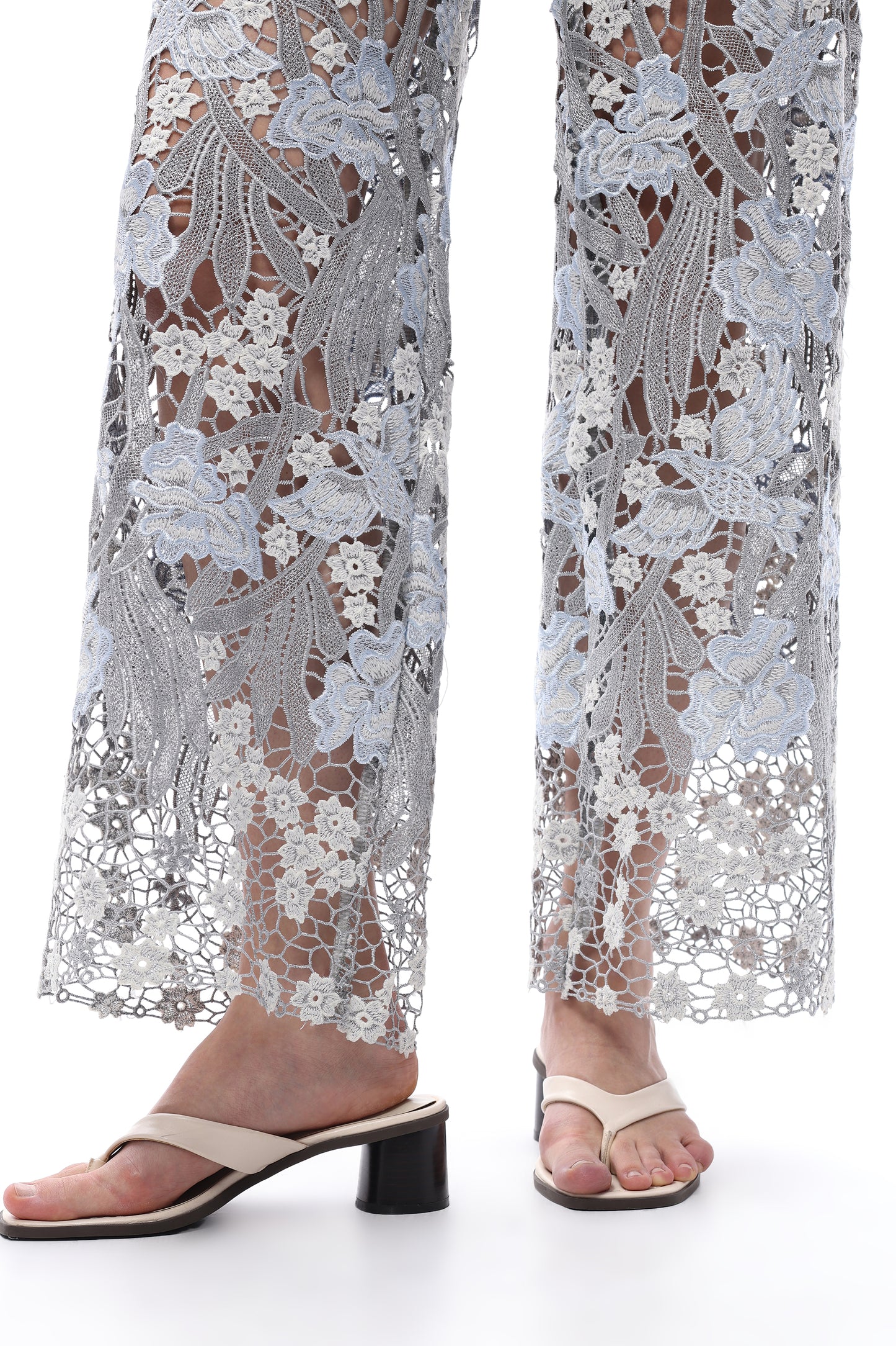 PLUS HIGH RISE LACE WIDE LEG