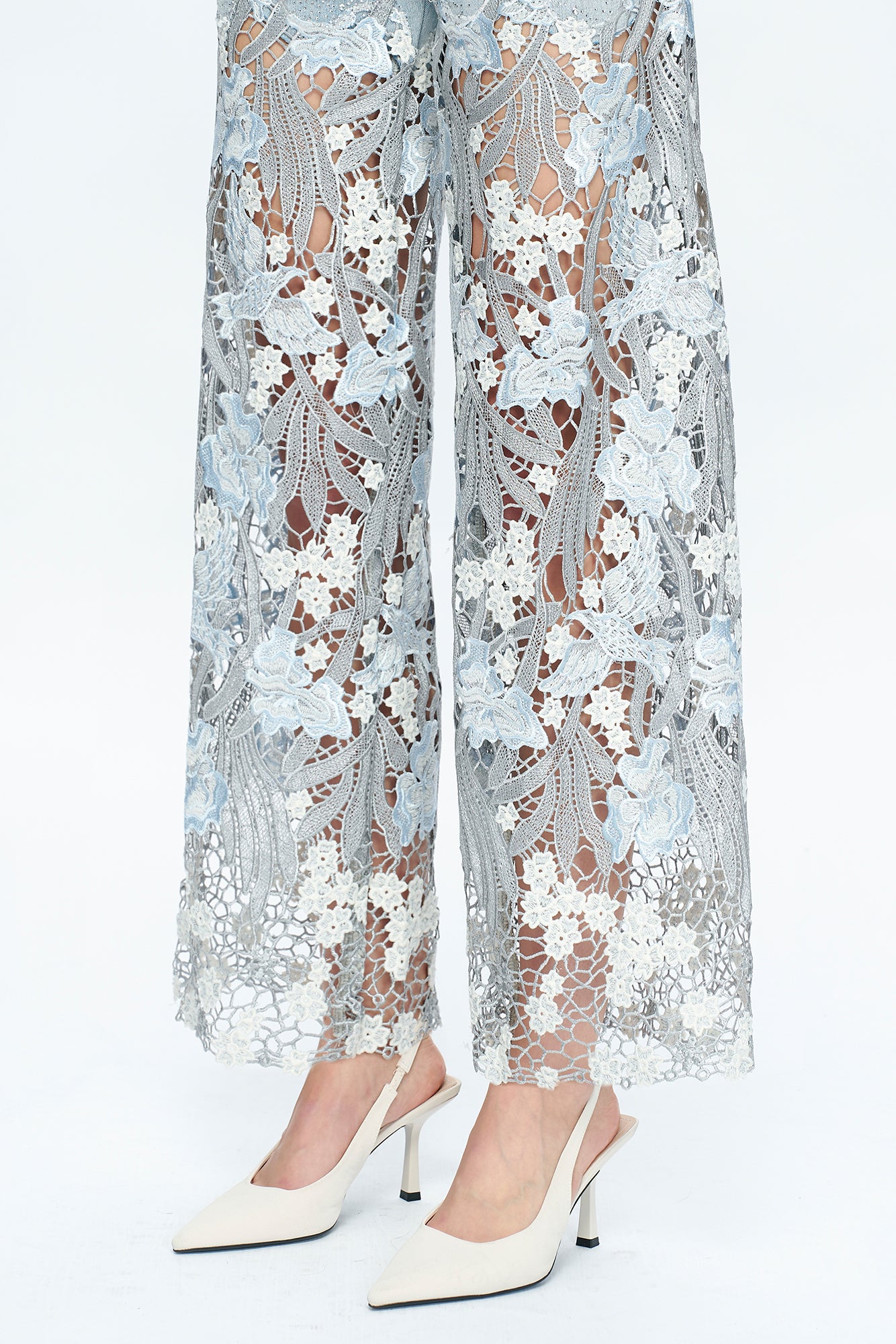 HIGH RISE LACE WIDE LEG