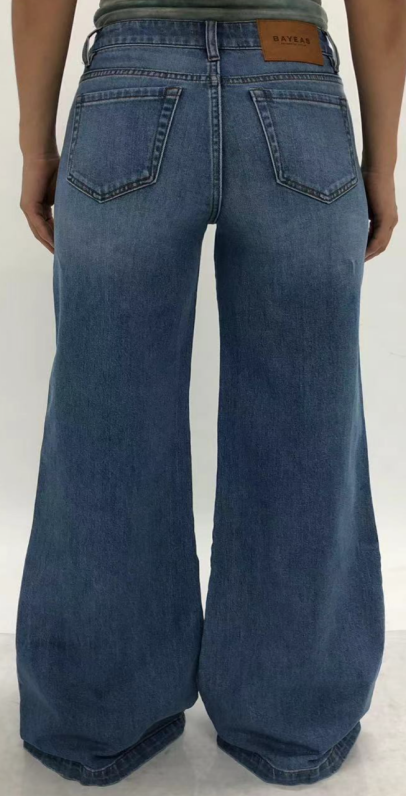 NEW YORK M-HIGH RISE FLARED WIDE LEG TALL JEANS BYW8411