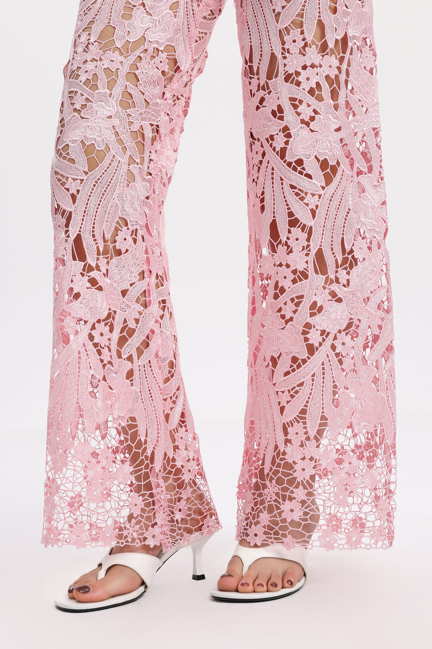 HIGH RISE LACE PANTS WITH RHINESTONE
