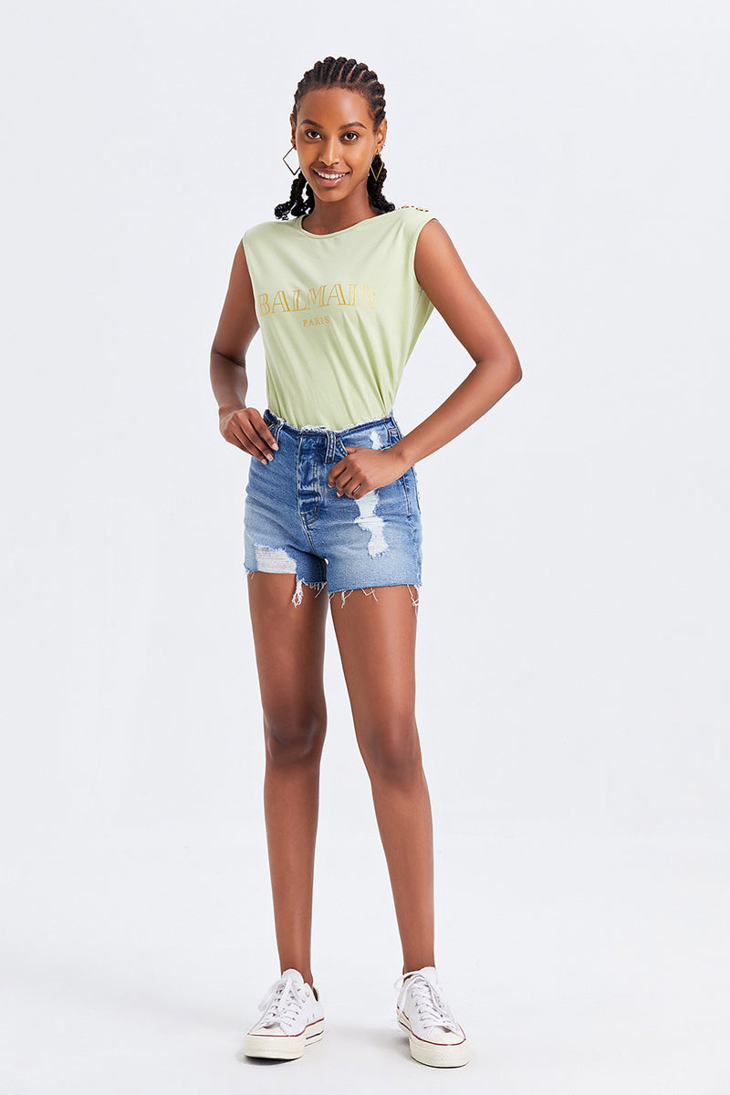 HIGH RISE BANDLESS SHORTS