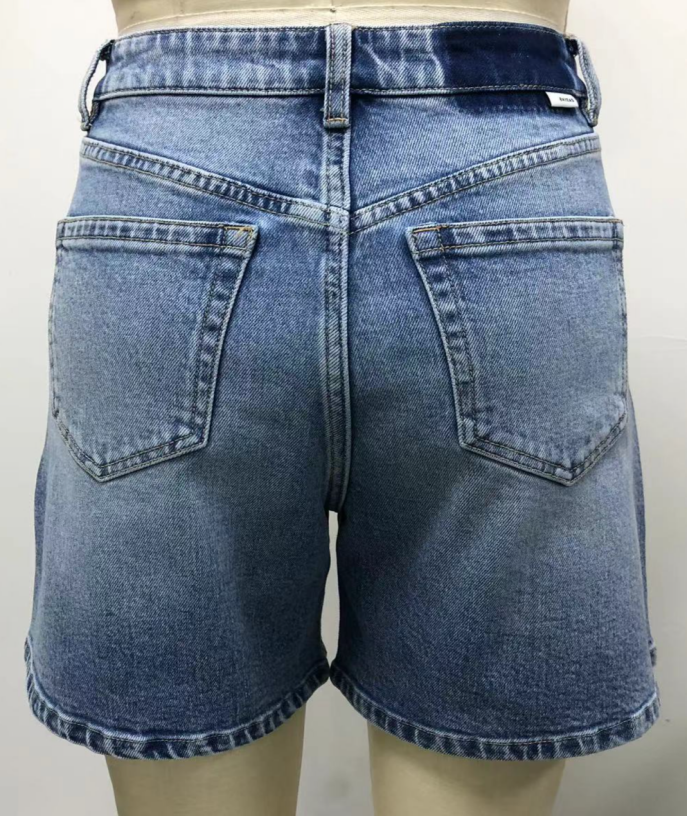 MIAMI SUPER HIGH RISE A LINE DENIM SHORTS BYH6156