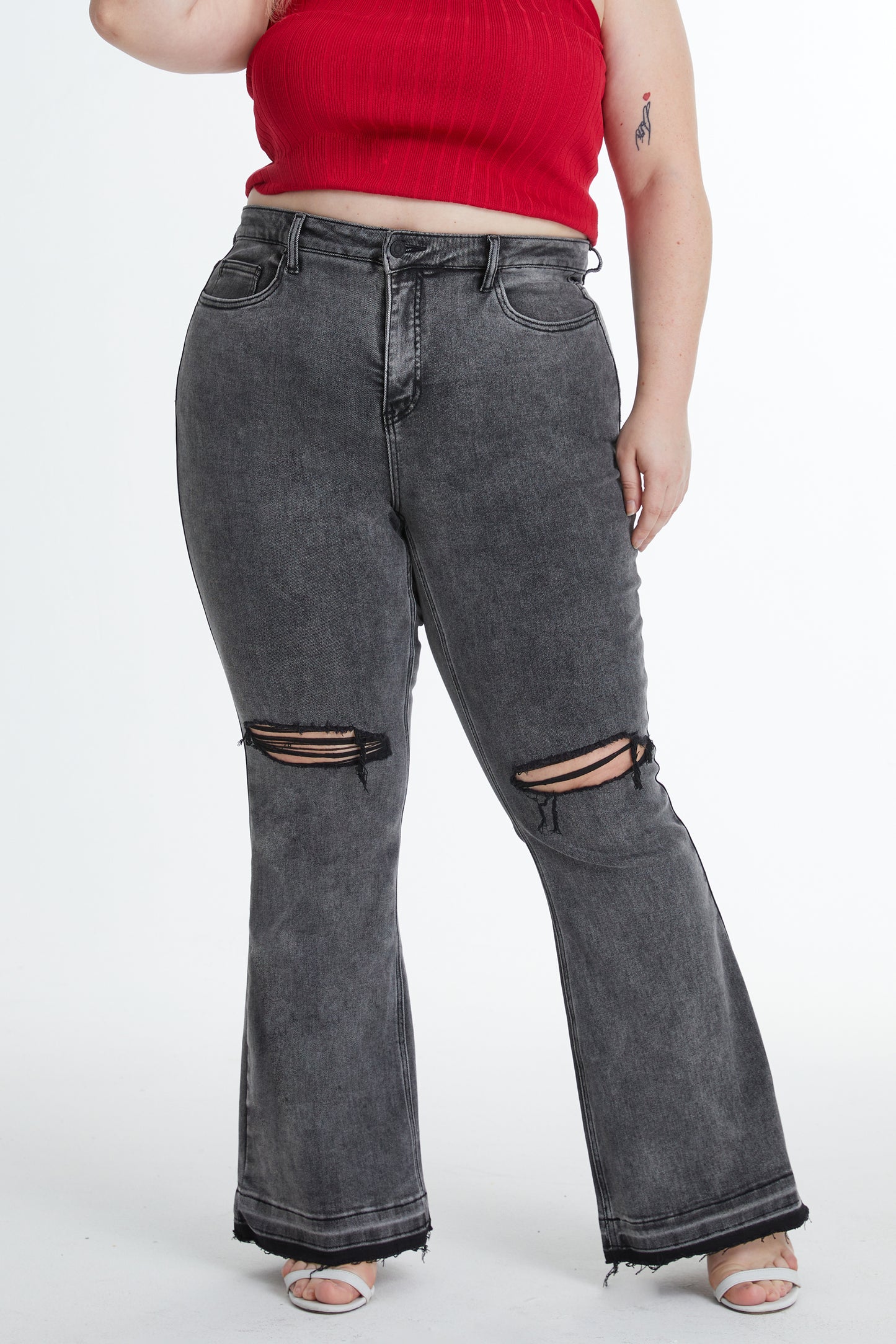 PLUS LAUREN HIGH RISE FLARE