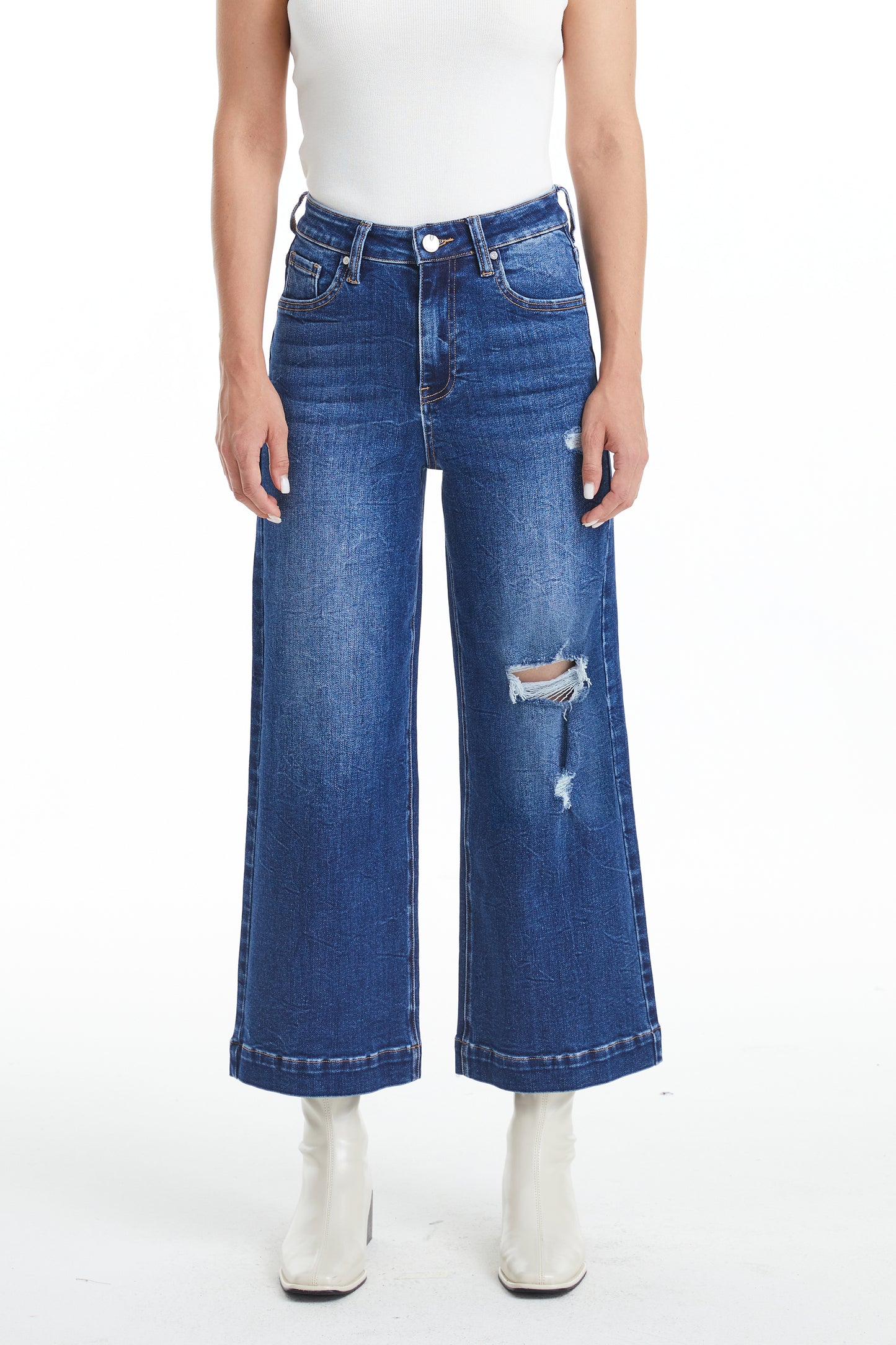 MID RISE WIDE LEG FLARE
