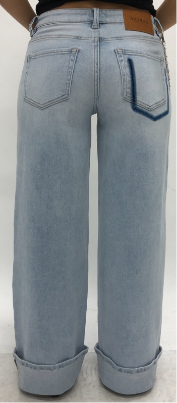 NEW YORK M-HIGH RISE WIDE LEG FULL JEANS BYW8415