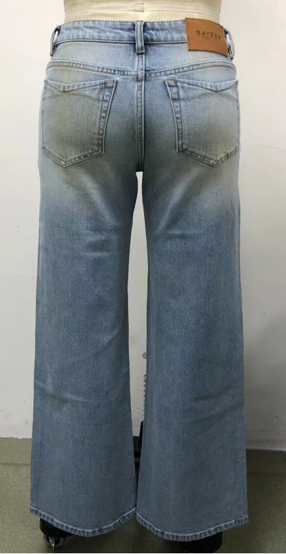 NEW YORK MID RISE FLARED WIDE LEG FULL JEANS BYW8425