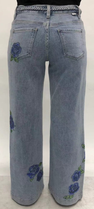 NEW YORK M-HIGH RISE WIDE LEG FULL JEANS BYW8424