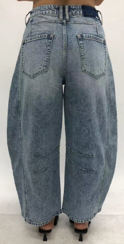 TOKYO HIGH RISE BARREL CROPPED JEANS BYOX075