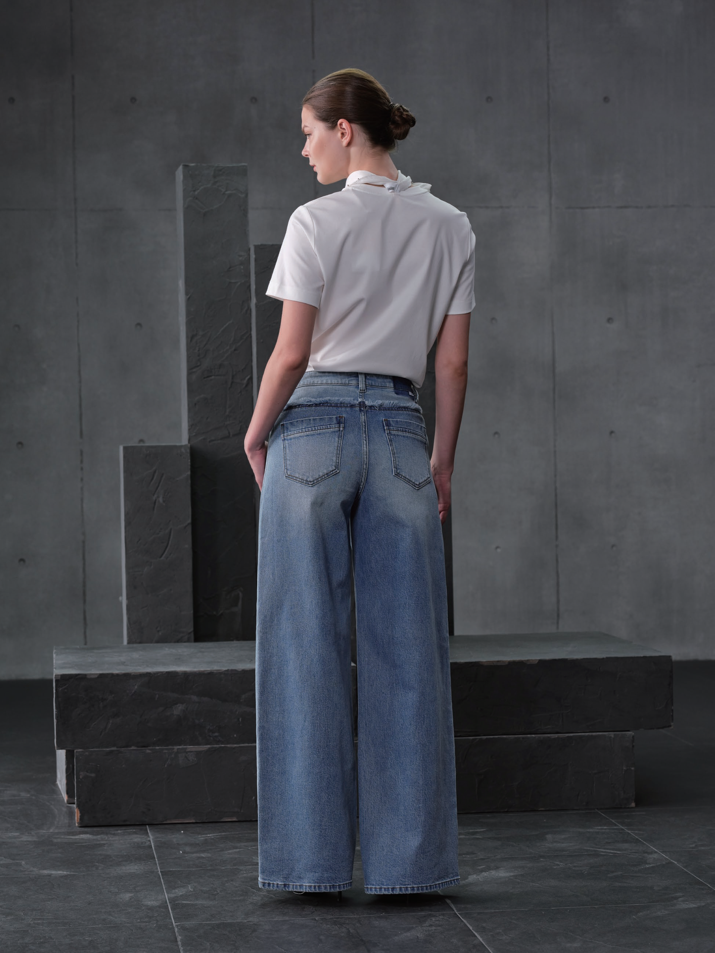 NEW YORK SUPER HIGH RISE 90'S WIDE LEG FULL JEANS BYW8452