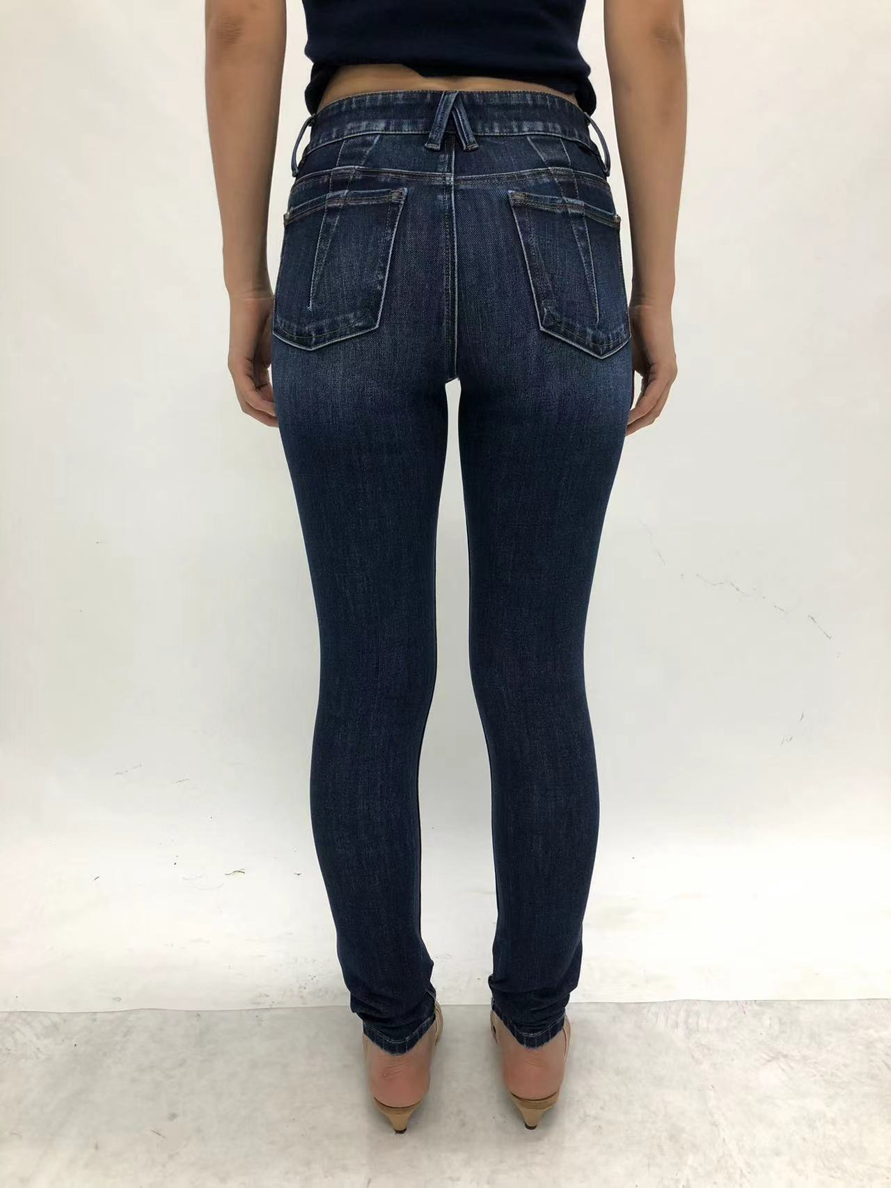 VIENNA MID RISE SKINNY ANKLE JEANS Heavy Washed Indigo