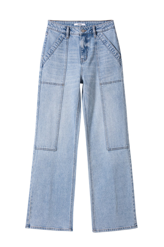 HIGH RISE WIDE LEG BYW8084 LIGHT BLUE