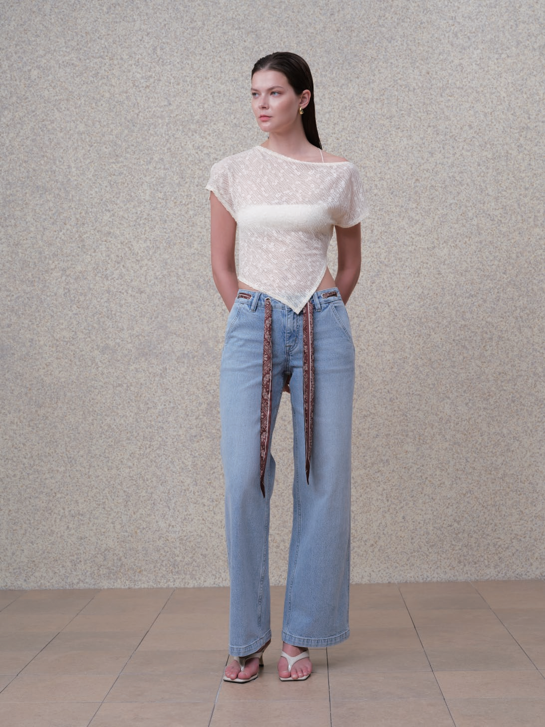 NEW YORK MID RISE WIDE LEG FULL JEANS BYW8417