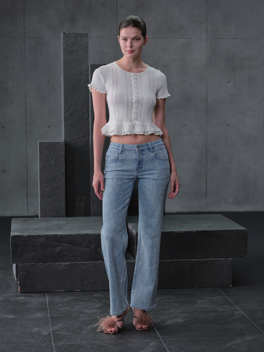 HONG KONG MID RISE STRAIGHT FULL JEANS BYT5367