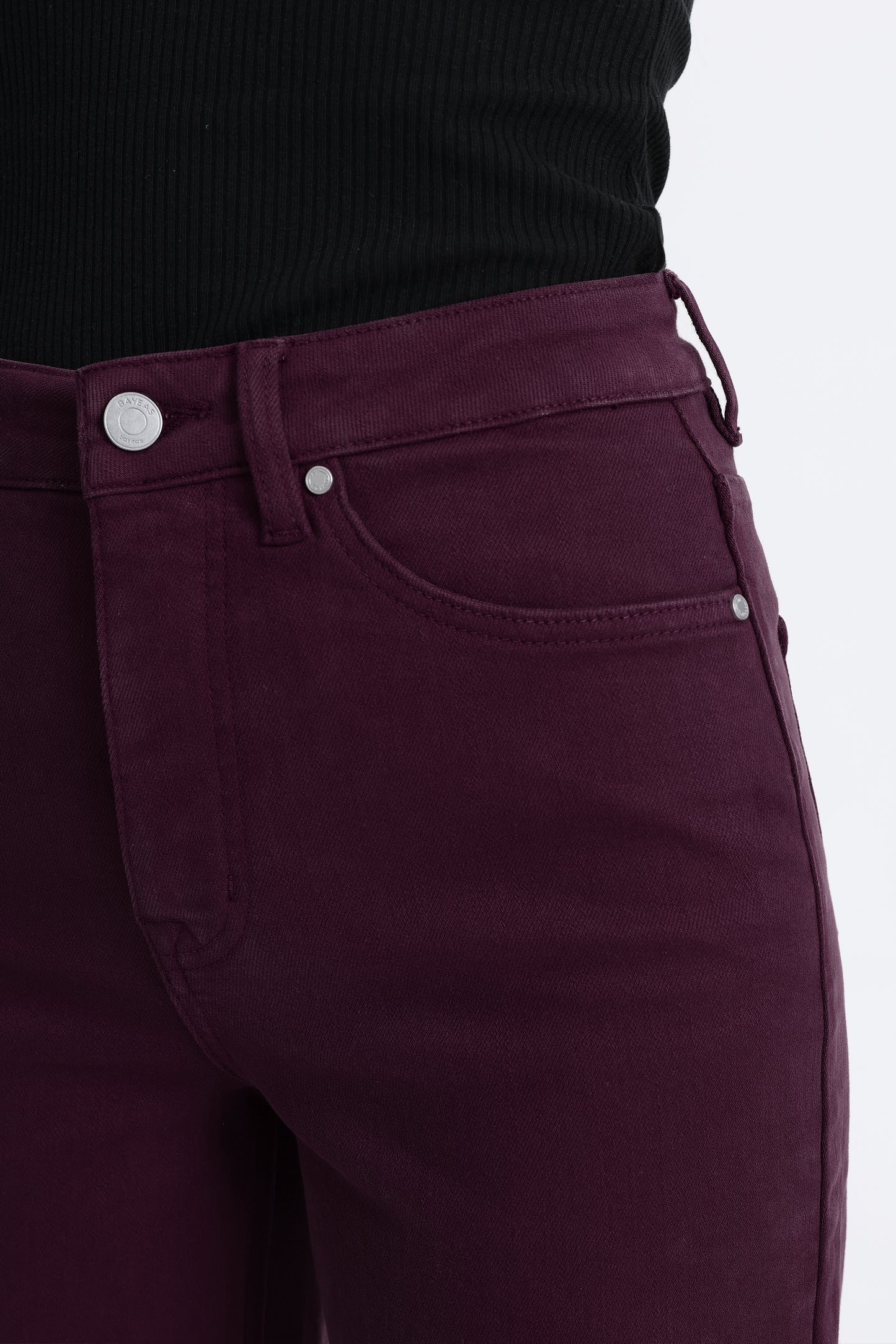HIGH RISE WIDE LEG BYW8015 MAROON