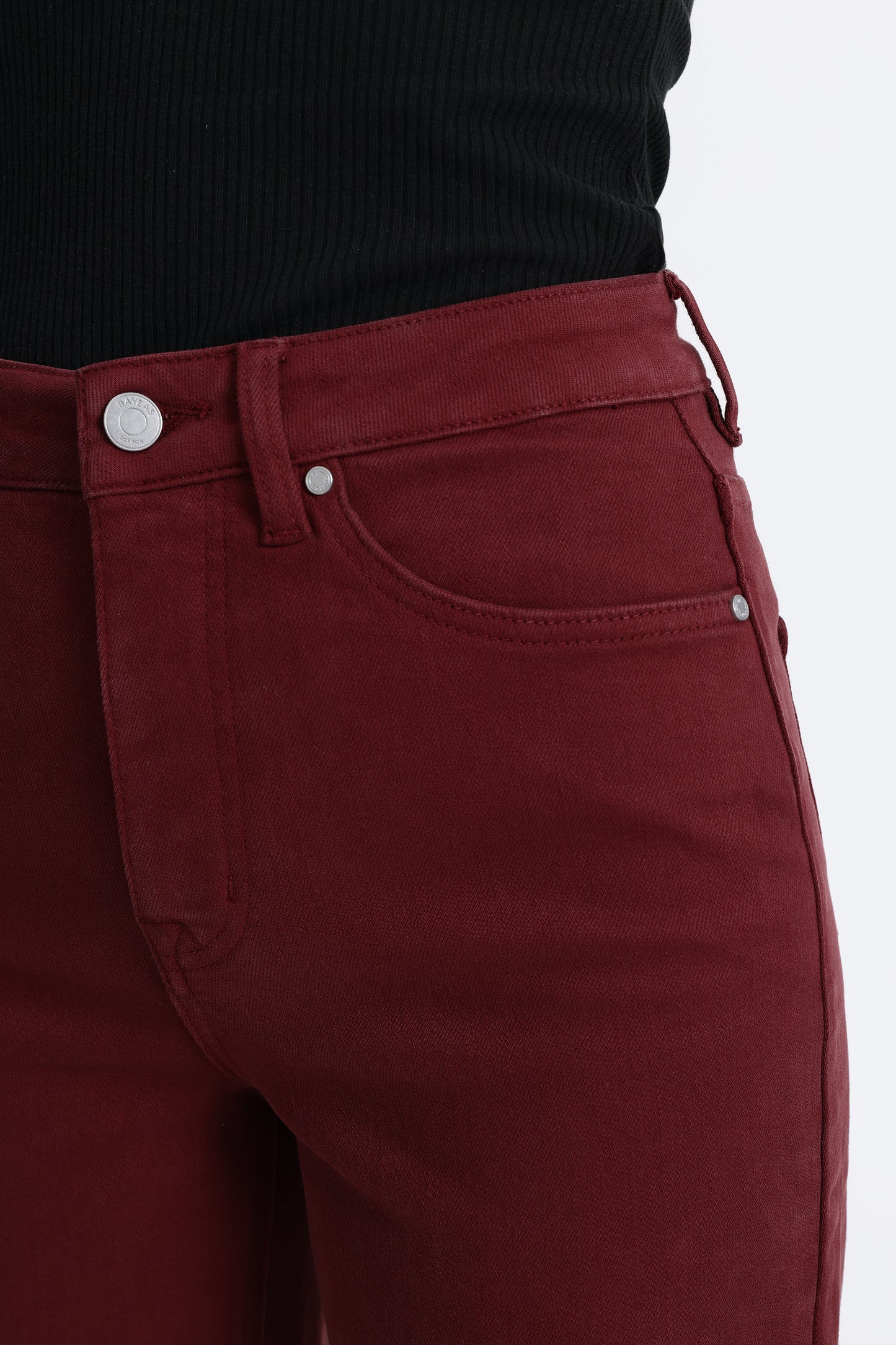 HIGH RISE WIDE LEG BYW8015 CRIMSON