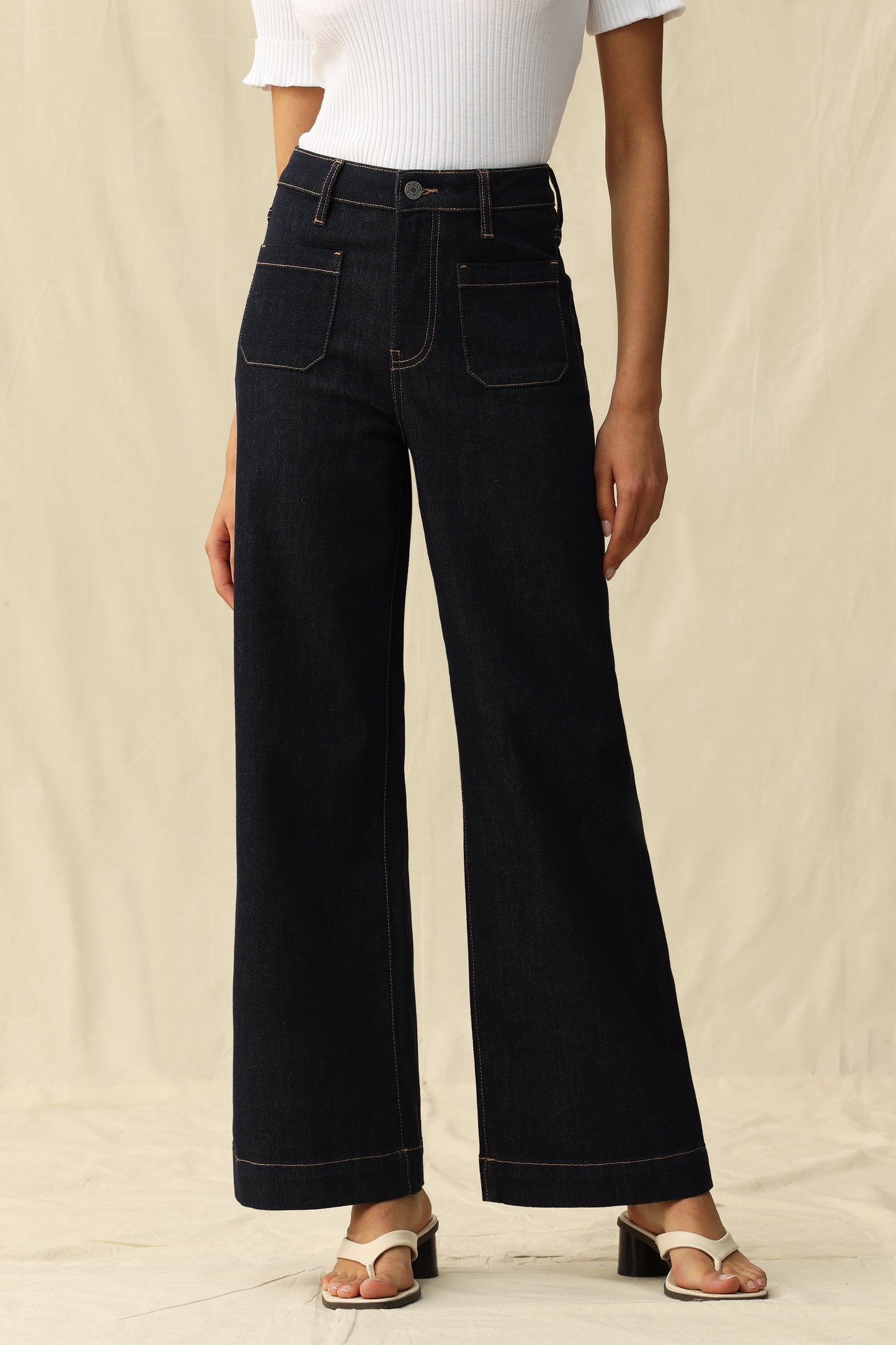 HIGH RISE WIDE LEG BYW8235 (BYJJ004) RINSE WASH