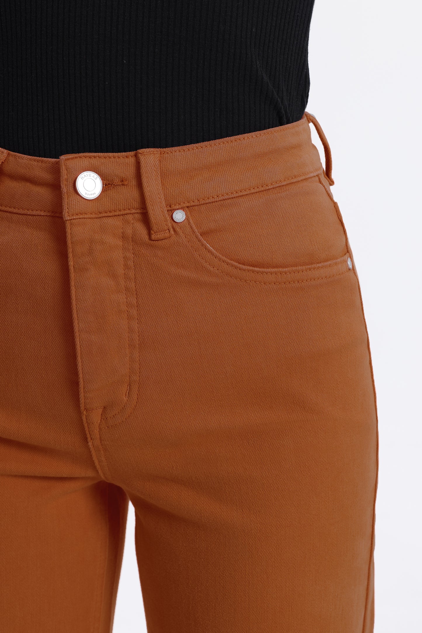 HIGH RISE WIDE LEG BYW8015 BURNT ORANGE