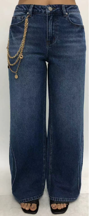 NEW YORK HIGH RISE FLARED WIDE LEG FULL JEANS BYW8428