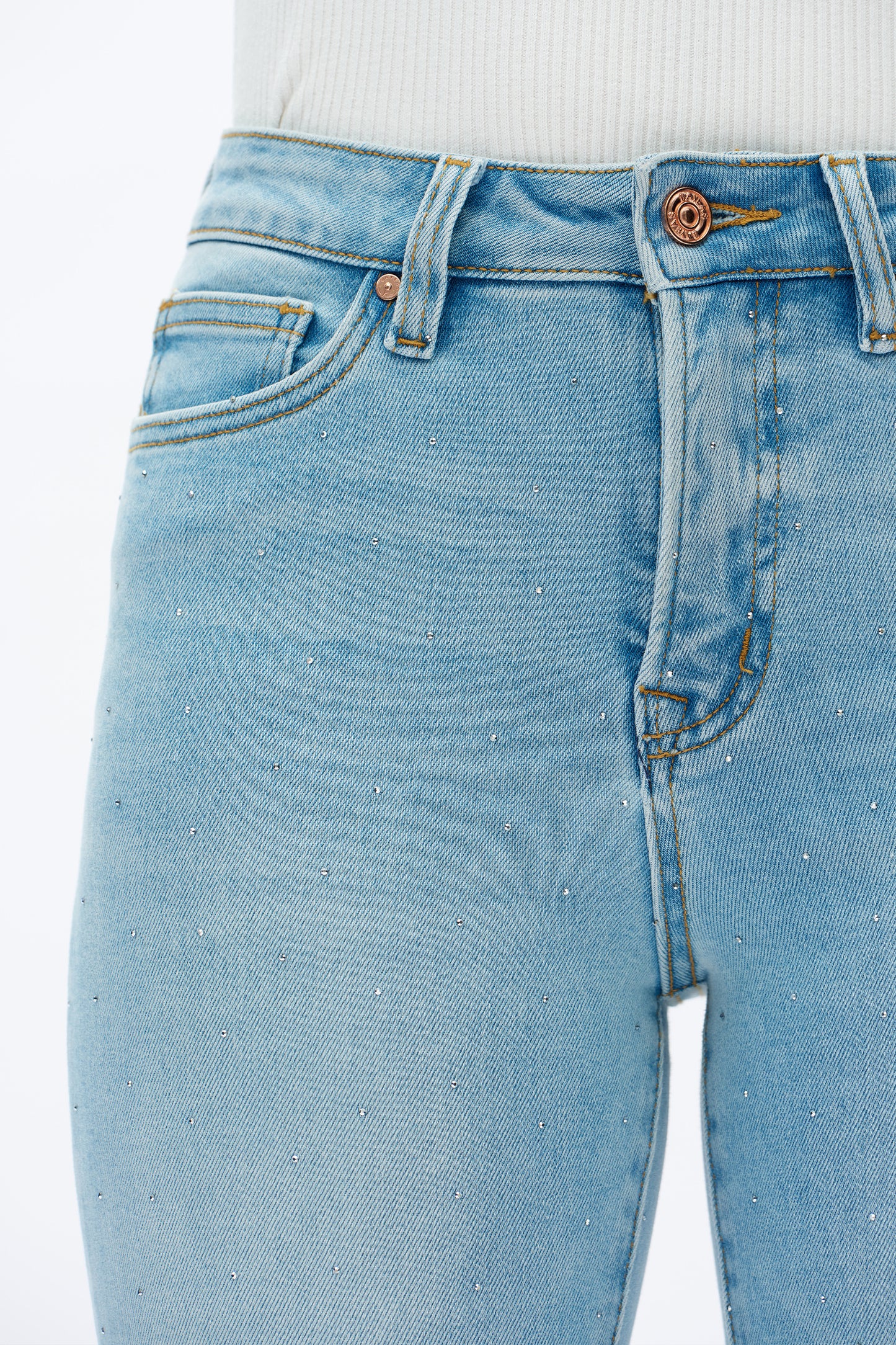 PLUS HIGH RISE BOOTCUT DENIM JEANS