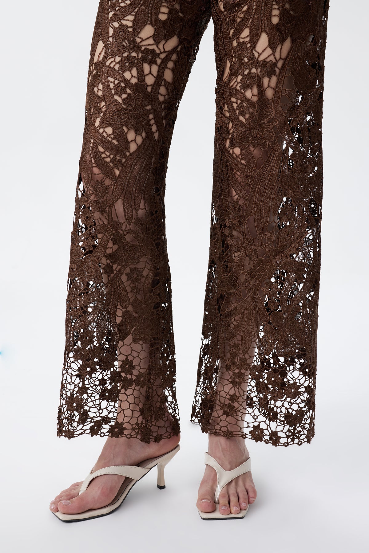 HIGH RISE LACE PANTS WITH RHINESTONE