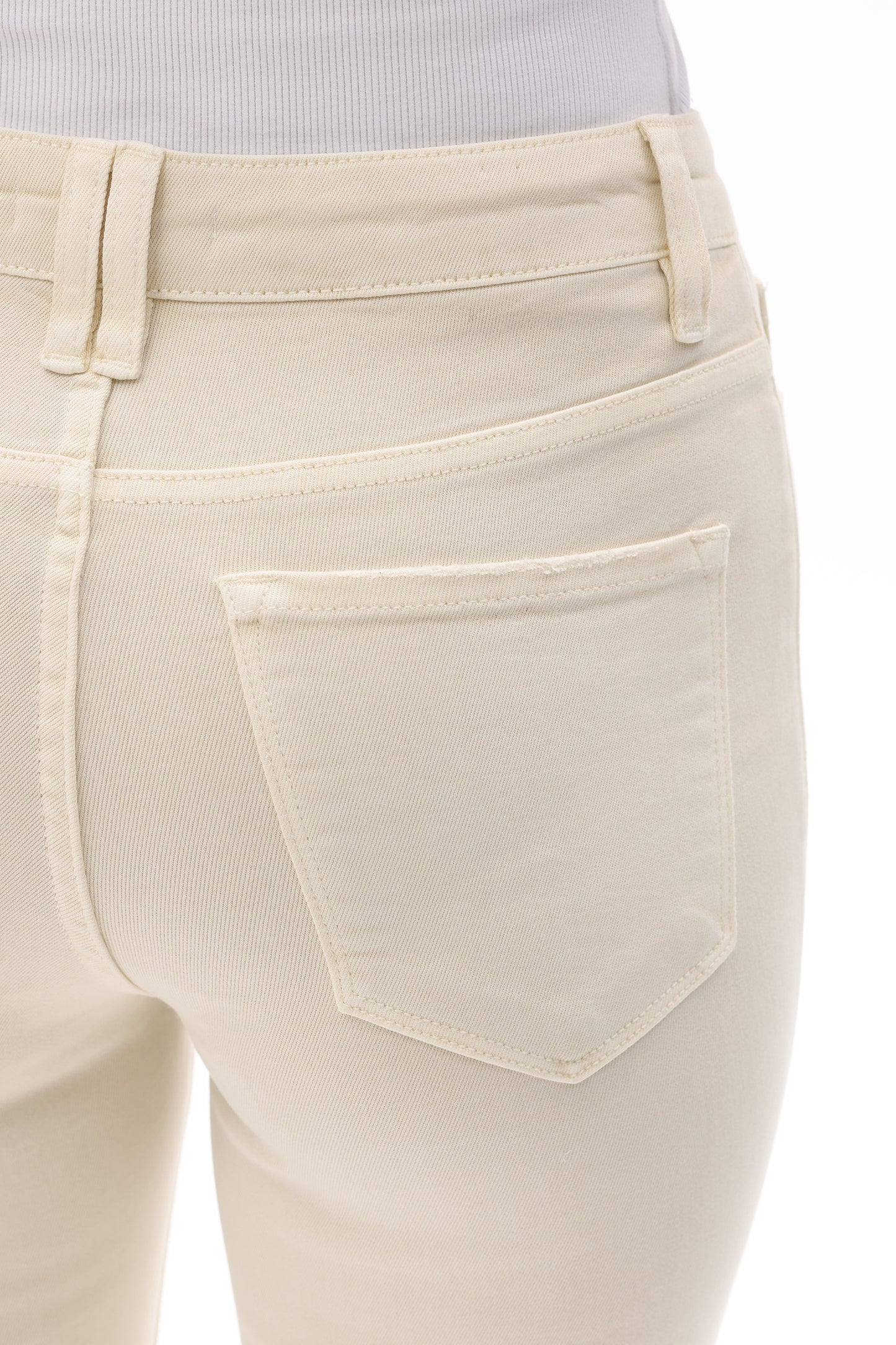 PLUS EMILY HIGH RISE DISTRESSED FLARE