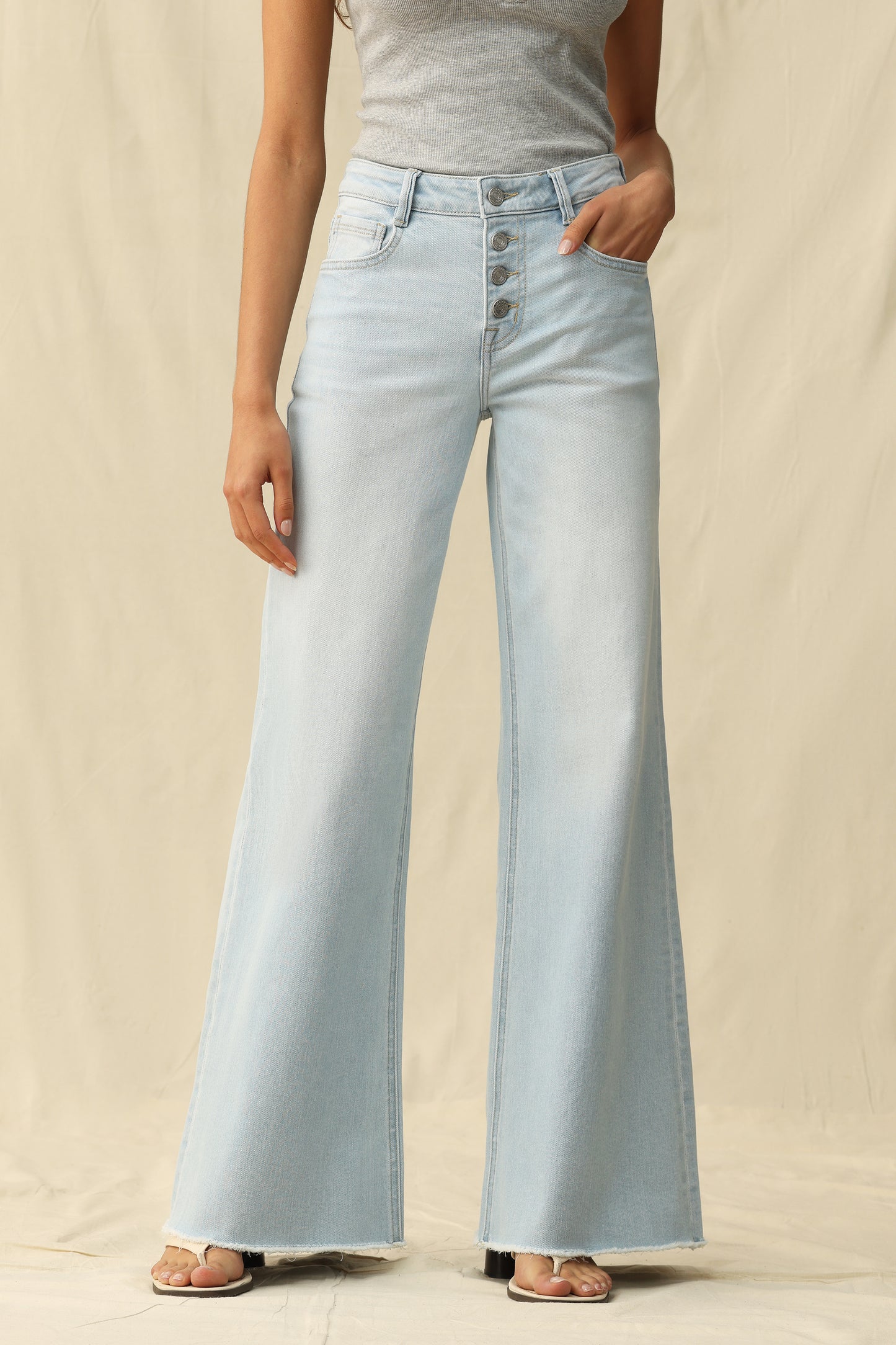 PLUS MID RISE WIDE LEG