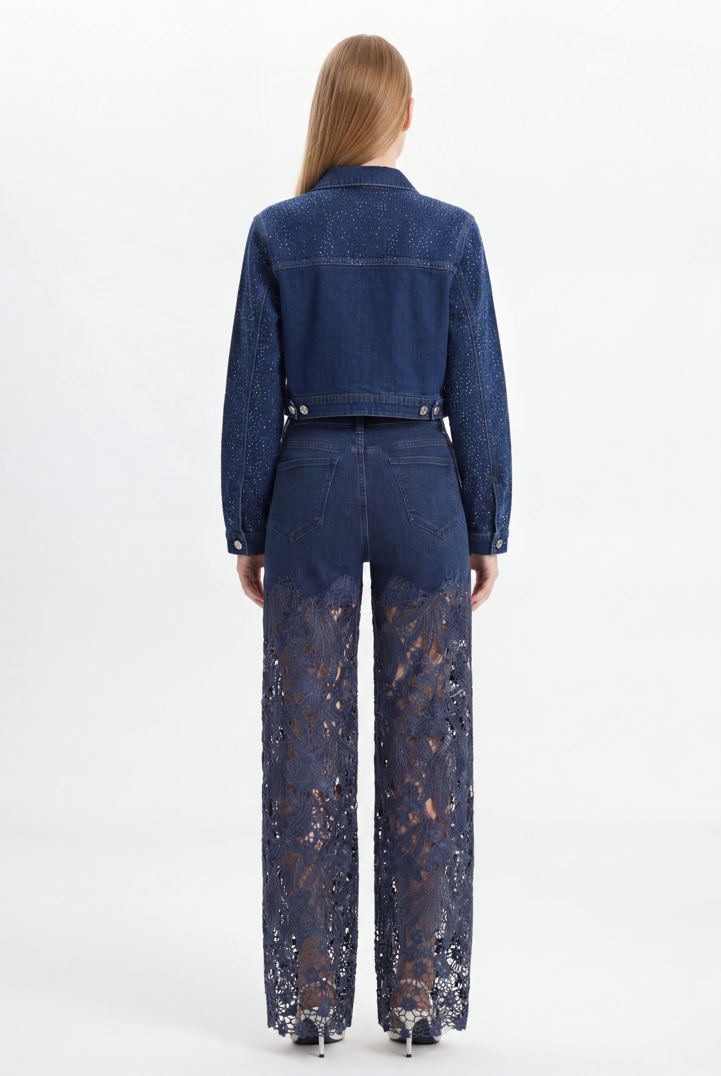ALICE DENIM JACKET WITH RHINESTONES
