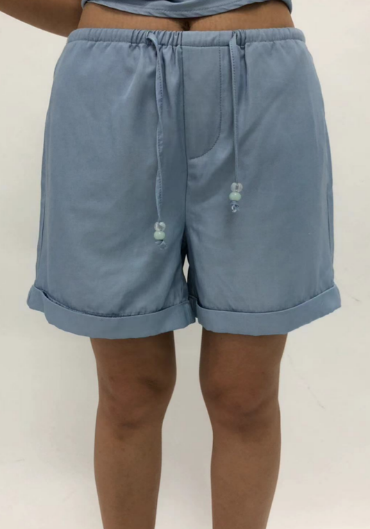 MIAMI HIGH RISE ELASTIC WAIST LOOSE SHORTS BYH6161