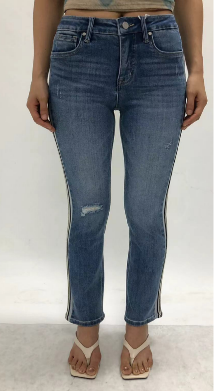 HONG KONG MID RISE SLIM CROPPED STRAIGHT JEANS BYT5353