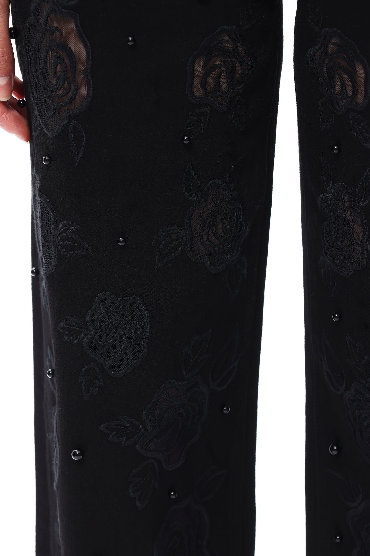 MID RISE WIDE LEG BYW8304 BLACK