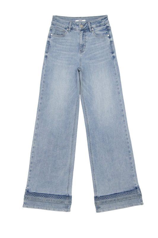 HIGH RISE WIDE LEG DENIM JEANS BYW8269 (BYQW003) LIGHT BLUE