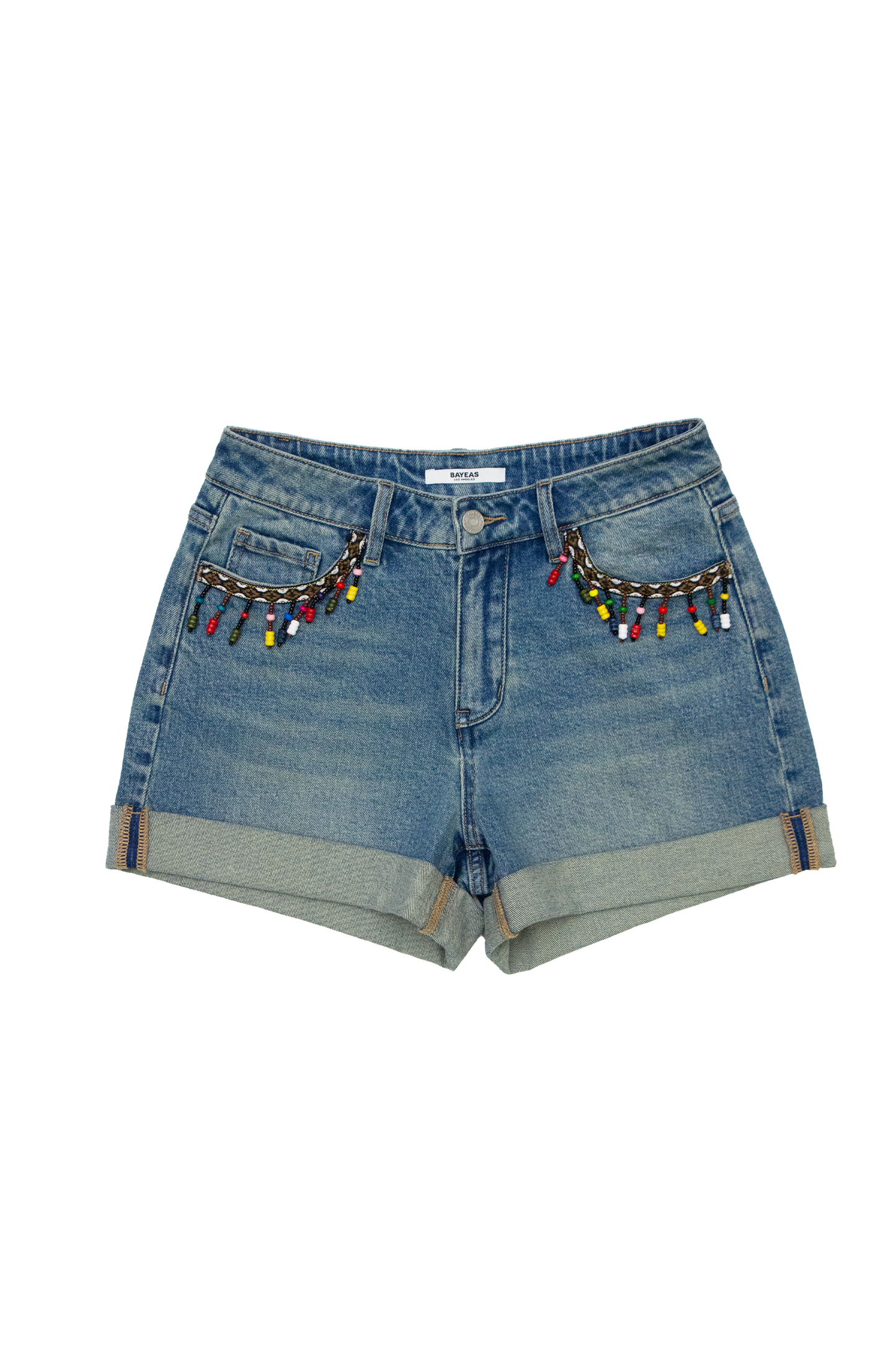 MID RISE DENIM SHORTS BYH6137 (DJFQW027) MEDIUM BLUE