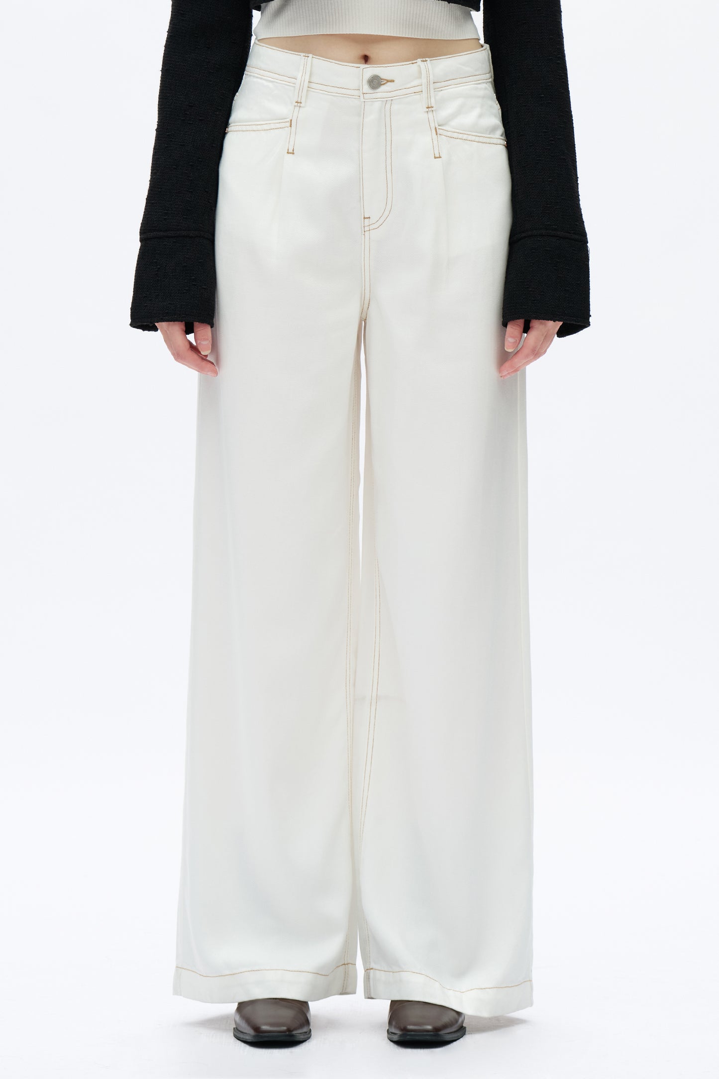 HIGH RISE PLEATED WIDE LEG