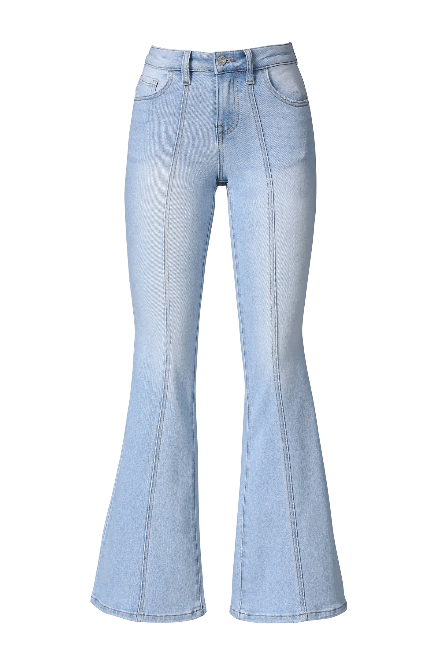 JULIA MID RISE FLARE LEG DENIM JEANS BYF1141 (BYMJ105) LIGHT BLUE