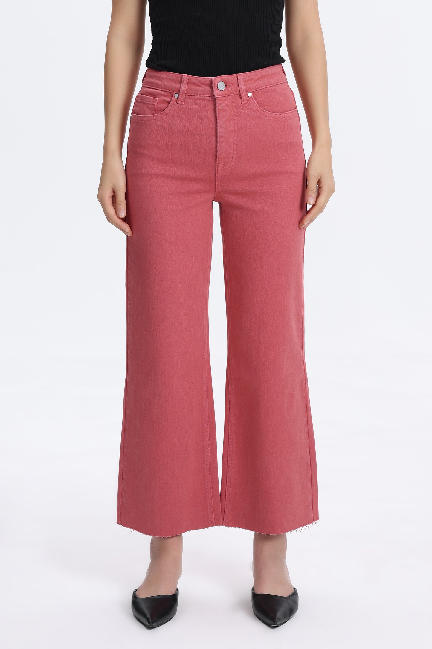 HIGH RISE WIDE LEG BYW8015 MAROON