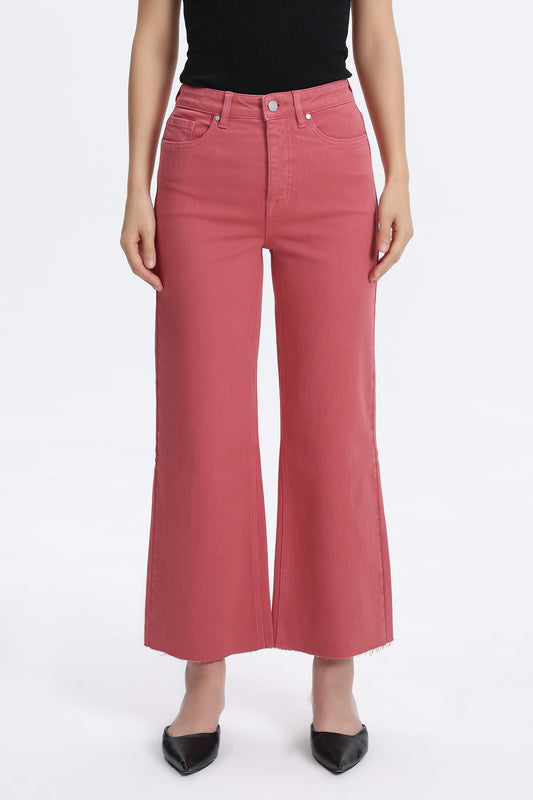 HIGH RISE WIDE LEG BYW8015 MAROON