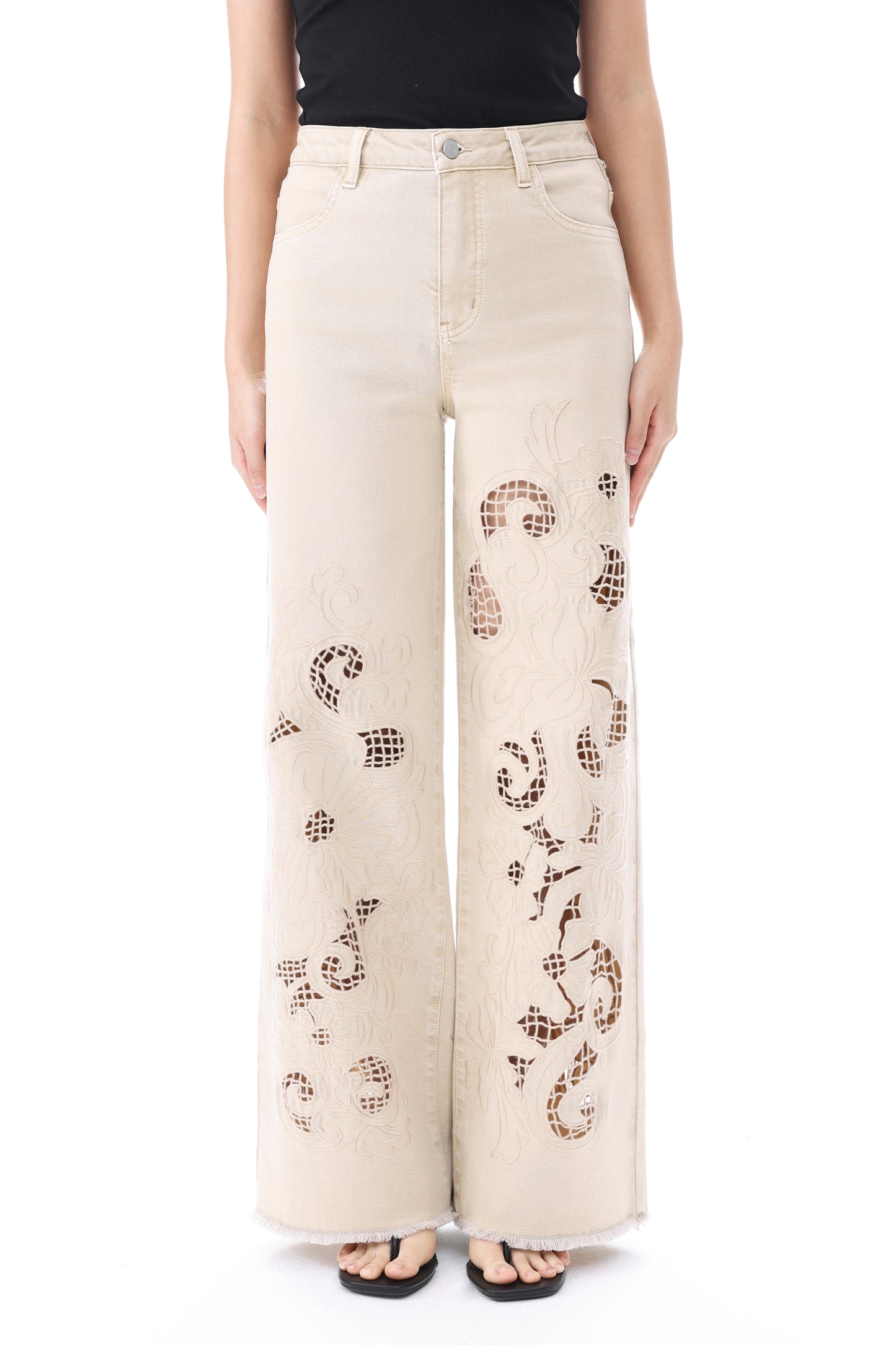 NEW YORK SUPER HIGH RISE WIDE LEG FULL JEANS BYW8445