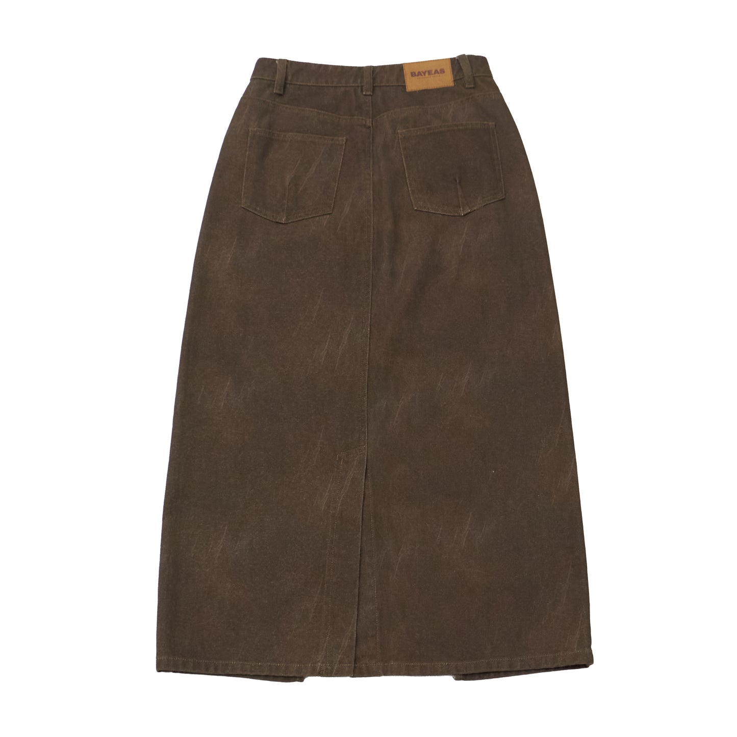 DENIM SKIRT WITH SLIT BYK7073 (BYBJ004) DARK KHAKI