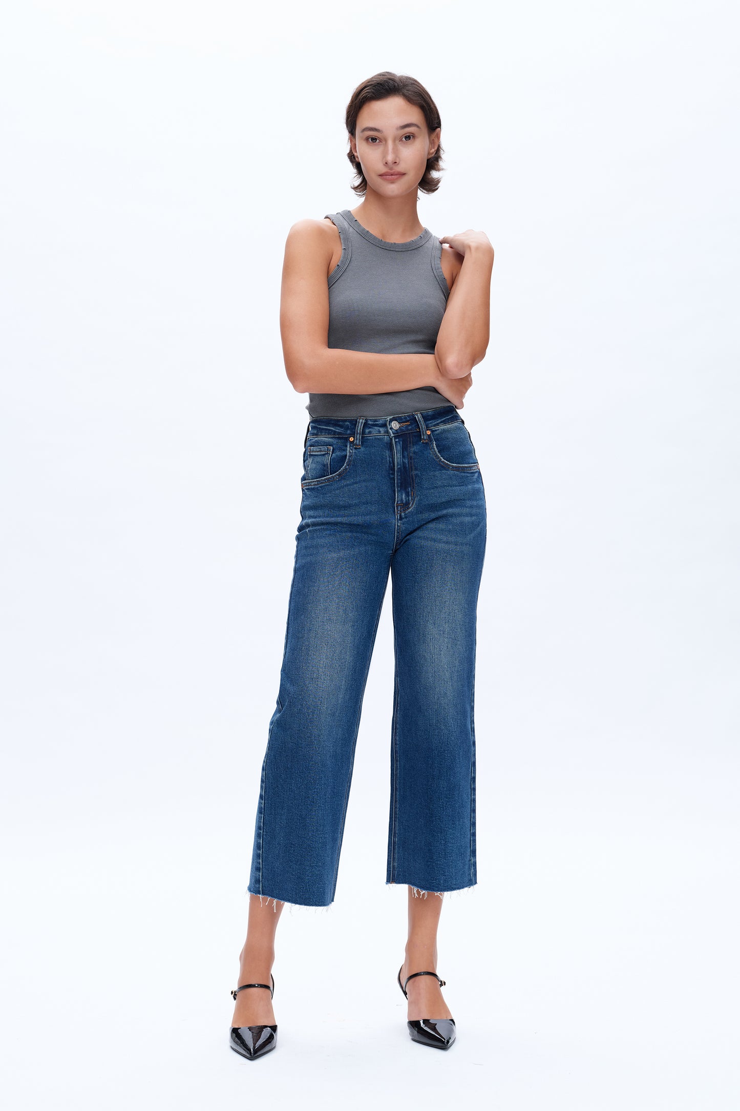 HIGH RISE WIDE LEG JEANS BYW8015 SURF