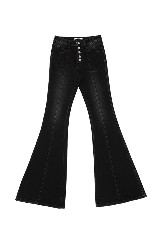 MID RISE FLARE BYF1214 (MOCO-Y4054X) BLACK