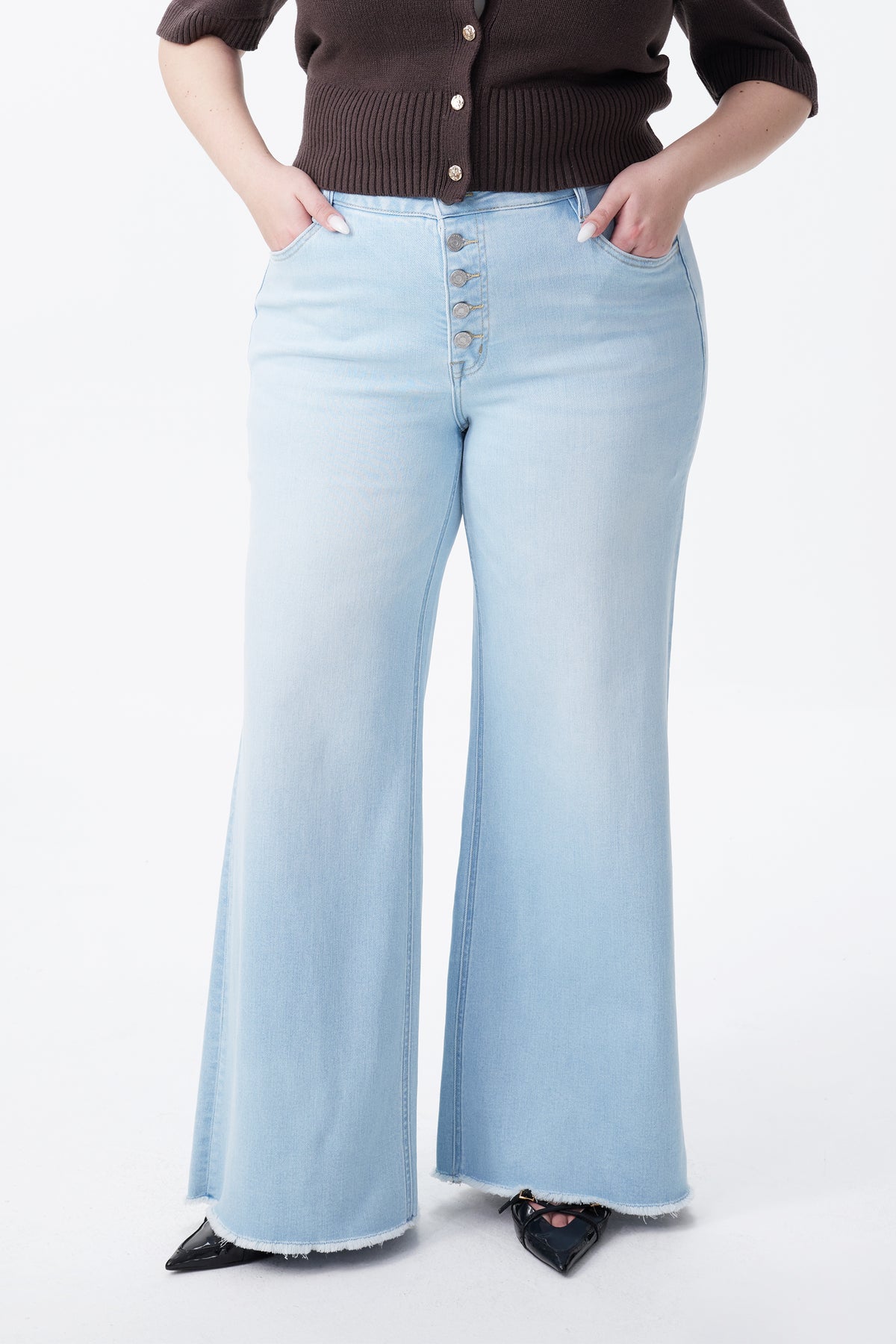 PLUS MID RISE WIDE LEG