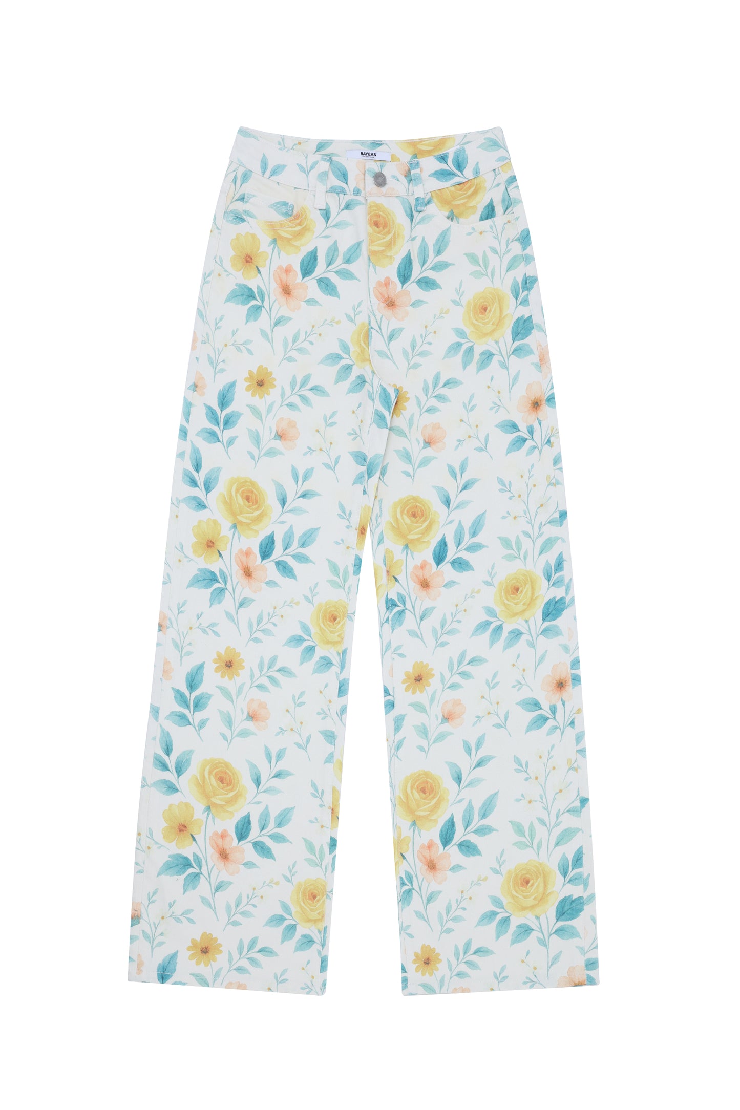 FLORA HIGH RISE WIDE LEG BYW8298 (BYJJ058) WATERCOLOR BLOOM