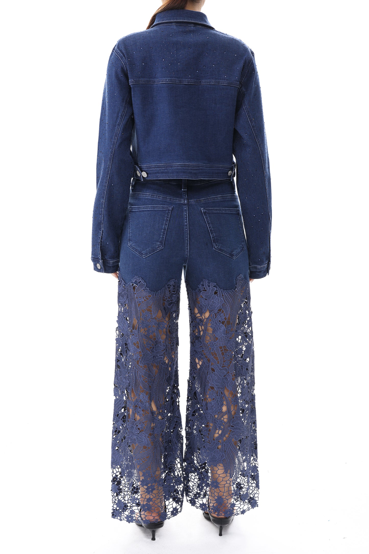 ALICE DENIM JACKET WITH RHINESTONES