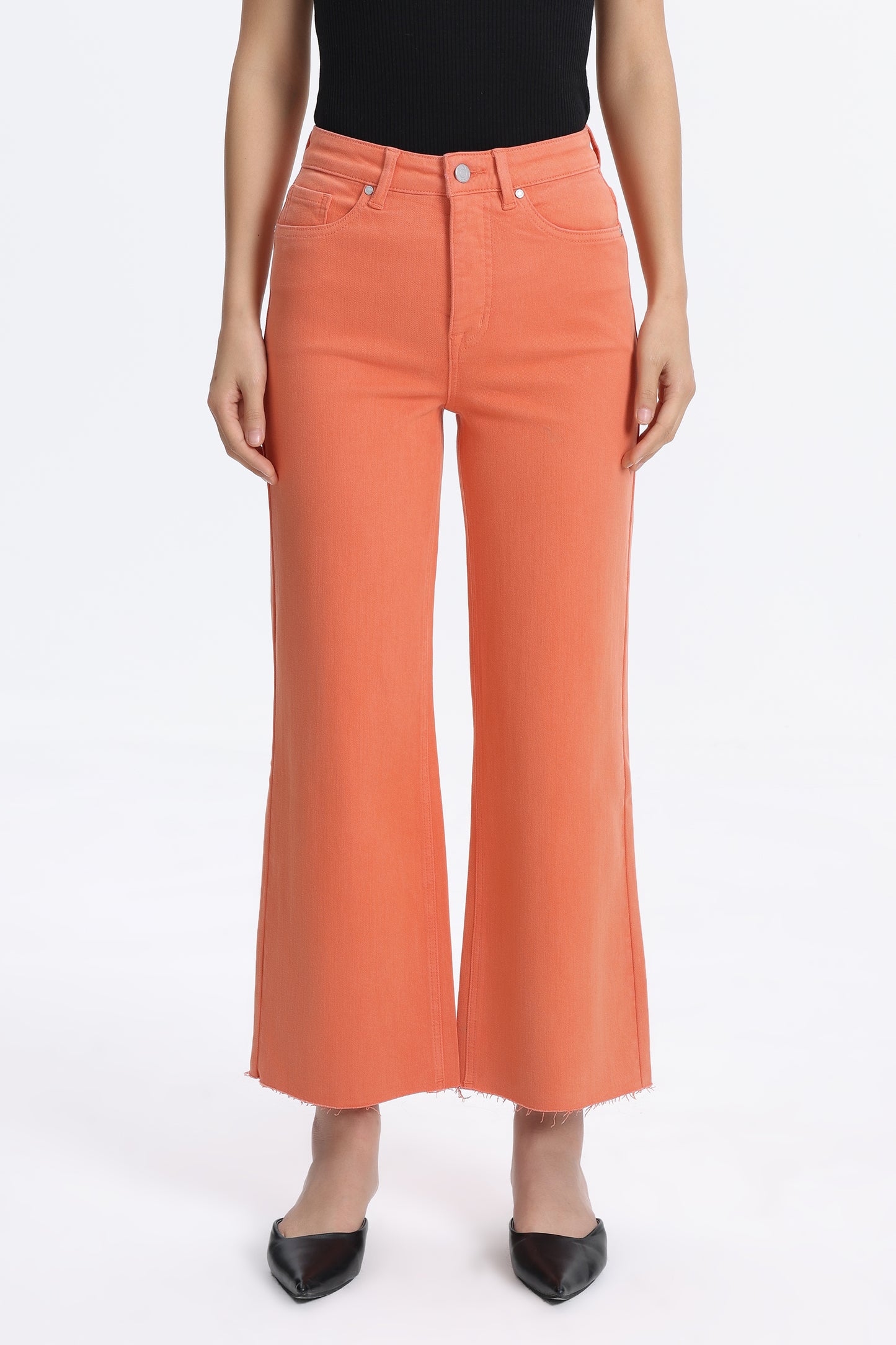 HIGH RISE WIDE LEG BYW8015 BURNT ORANGE