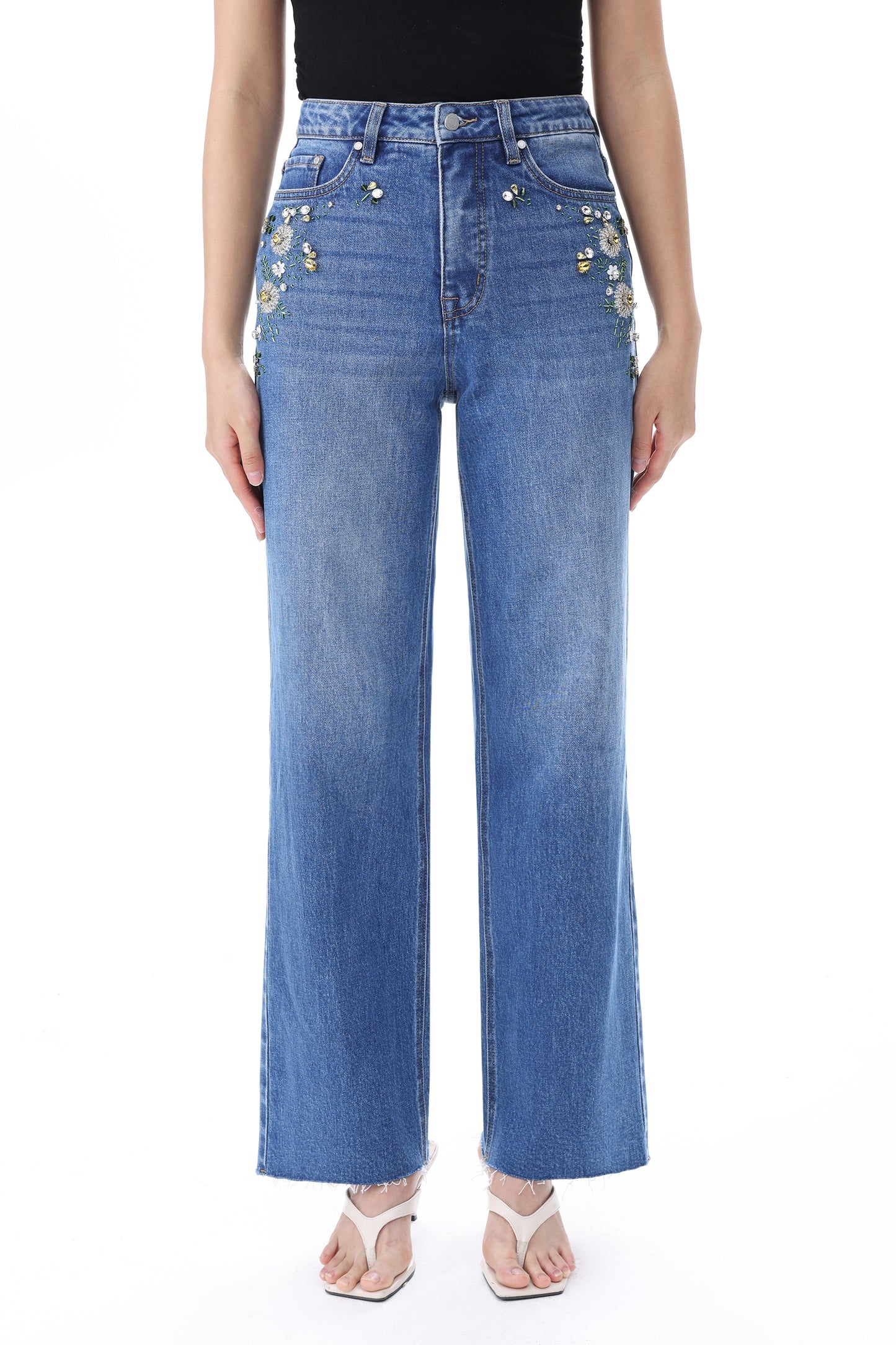 NEW YORK HIGH RISE WIDE LEG FULL JEANS BYW8421